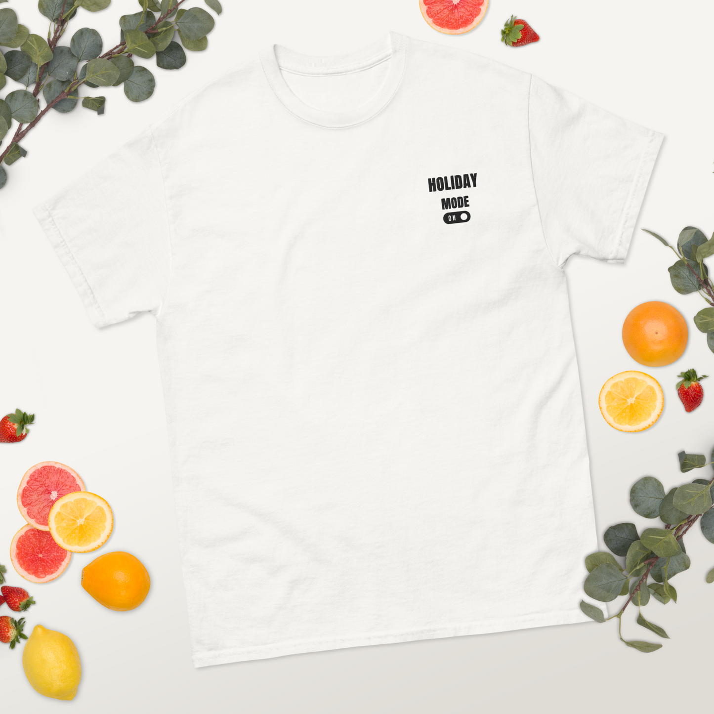 Unisex classic tee holiday mode on ricamato