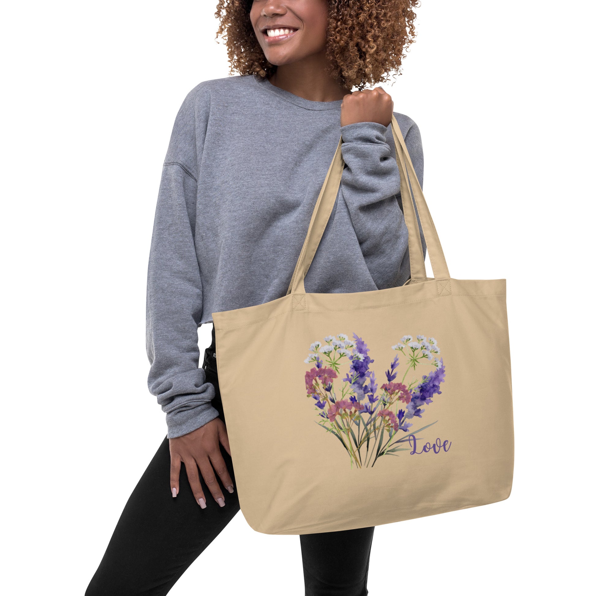 Dreamboutiqueit tote bag floreale in cotone organico